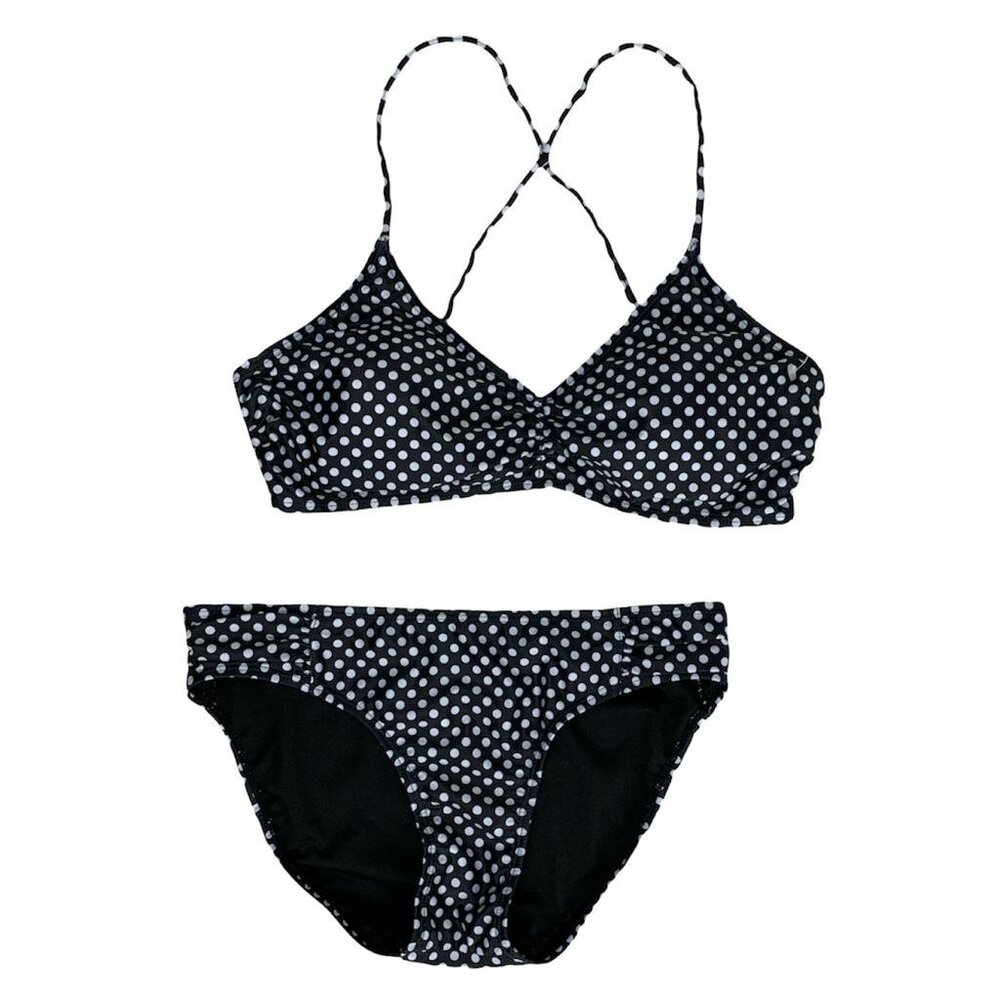 Liquid Swimwear 2-pieces Set Top/Bottom Classic Bikini Black/White Size S